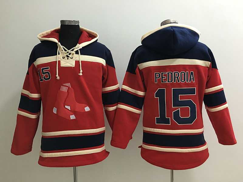 Boston Red Sox #15 Dustin Pedroia Red Sawyer Hooded Sweatshirt MLB Hoodie,We sell and wholesale Boston Red Sox #15 Dustin Pedroia Red Sawyer Hooded Sweatshirt MLB Hoodie on line form chian!